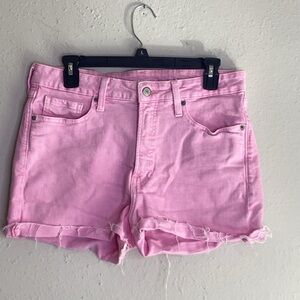 Old Navy Women's size 12 Pink high rise distressed Shorts